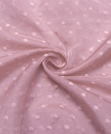 Champagne Pink Dobby Plain Organza Fabric